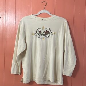 Long Sleeve Western embroidered Top